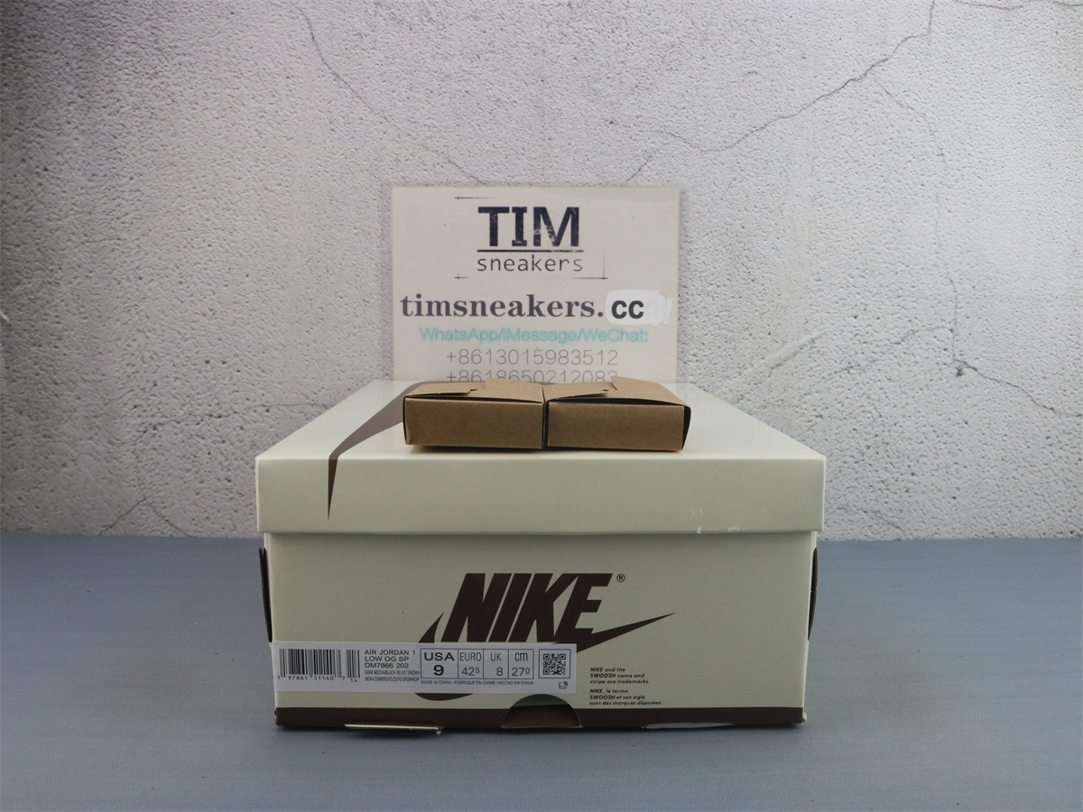 PK Batch Travis Scott x Air Jordan 1 Low OG Velvet Brown DM7866 202